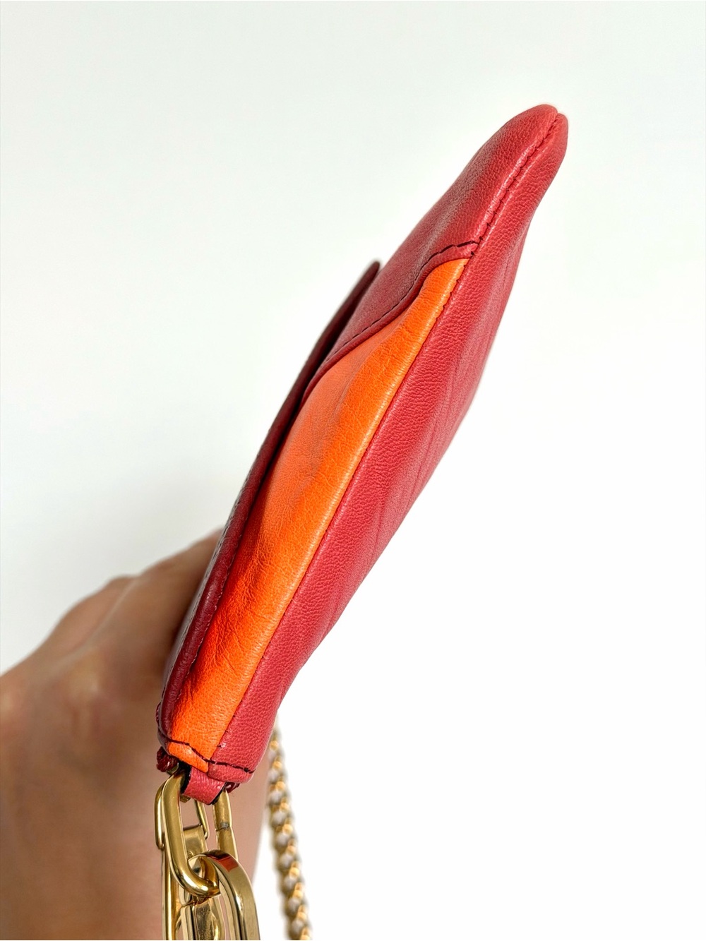 Chloe Multicolor Leather Envelope Flap Chain Clutch - Picture 4 of 15
